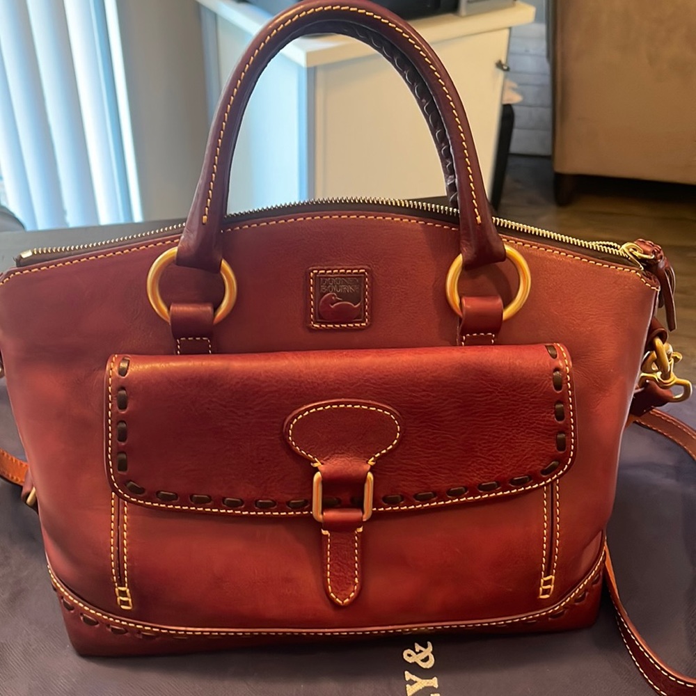 Dooney & Bourke Florentine Bordeaux Medium Pocket Satchel